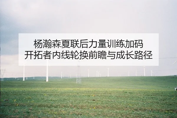 杨瀚森夏联后力量训练加码 开拓者内线轮换前瞻与成长路径